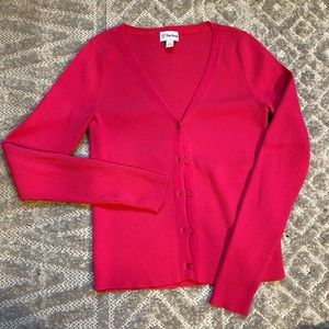 The Drop. Women’s hot pink ribbed cardigan. Size small. Like new!!